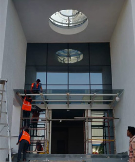 Philips India, Chakan - Glass Canopy with Skylight above